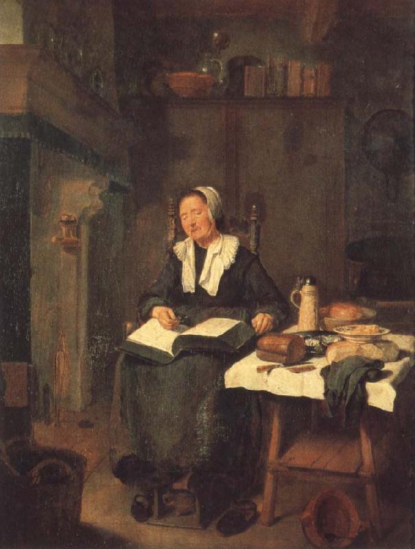 BREKELENKAM, Quiringh van A Woman Asleep by a Fire